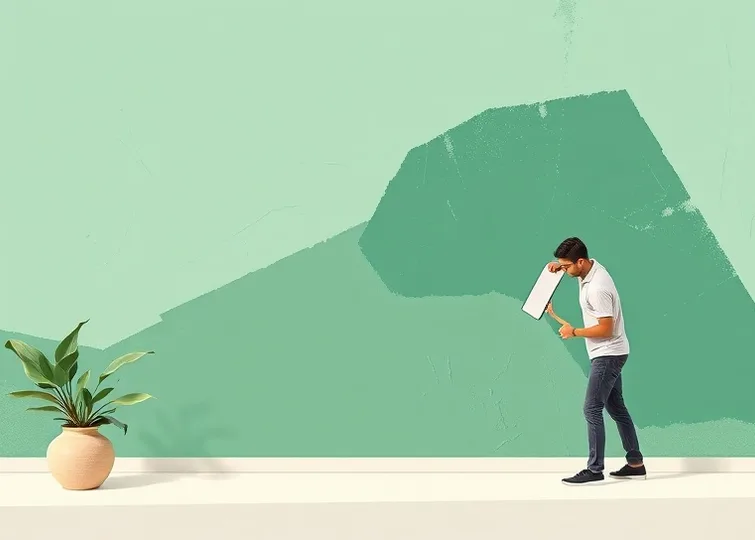 Application d'un enduit décoratif à la lisseuse sur un mur